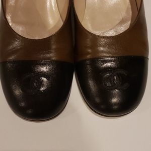 Chanel spectator flats Brown and black